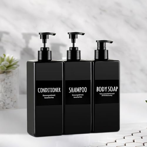 BTBHIHO 3 Stück Pet-Seifenspender,Nachfüllbarer Seifenspender Schwarz,500ml Seifenspender Kunststoff für Küche Badezimmer Bad BTBHIHO 3 Stück Pet-Seifenspender,Nachfüllbarer Seifenspender Schwarz,500ml Seifenspender Kunststoff für Küche Badezimmer Bad von BTBHIHO