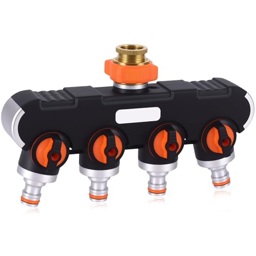 BTBHIHO 4-Wege-Außen Verteiler,3/4 Zoll Und 1/2 Zoll Wasseranschluss Verteiler, Kann 4 Geräte Können Gleichzeitig Verbunden Werden für Gartenbewässerung, Waschen, Haustiere,(Orange BTBHIHO 4-Wege-Außen Verteiler,3/4 Zoll Und 1/2 Zoll Wasseranschluss Verteiler, Kann 4 Geräte Können Gleichzeitig Verbunden Werden für Gartenbewässerung, Waschen, Haustiere,(Orange von BTBHIHO