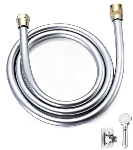 1,2 m/3,94 ft bis 20 m/65,62 ft PVC-Brauseschlauch, extra langer Brauseschlauch, passendes Badzubehör mitschicken(Silver,3.5m/11.48ft) von BTBTB