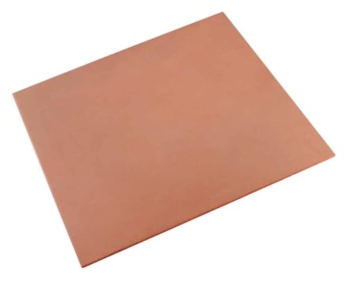1 Packung reines Kupfer-Cu-Metallblech, Folienplatte, 99,9% reines Kupferblech, 100–300 mm Dicke, 0,3 0,5 0,6 0,8 1 2 3 4 5 6 mm, perfekt for Bastel- und Heimprojekte(300mmx300mmx4mm) von BTBTB
