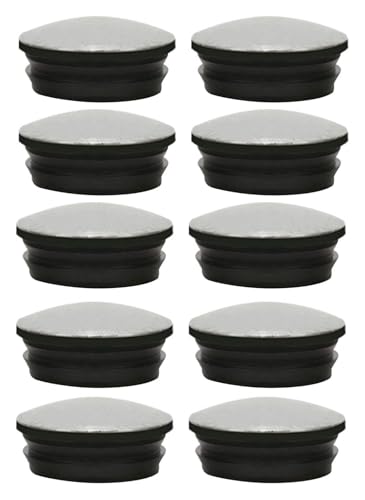 10 Stück Zaunpfostenkappen 89 mm 114 mm 127 mm 140 mm, Metall-Zaunpfostenkappe, runde Gummistopfen for Löcher, flexible schwarze Gummi-Endkappen, Hardware-Stopfen(89mm) von BTBTB