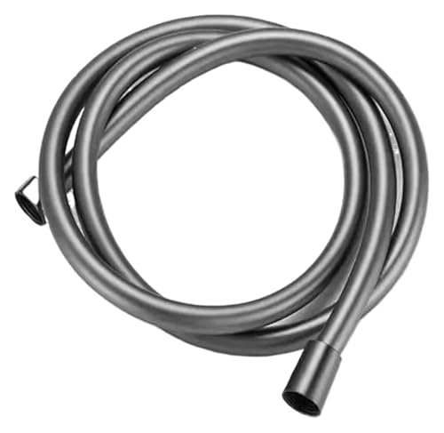 Extra langer Duschschlauch, PVC, Hochdruck, Silber und Schwarz, glatt, for Badezimmer, Handbrause, flexibel, Sanitär, Anti-Wicklung, GI/2, Universal(Grey,200cm) von BTBTB