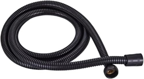 Langer Brauseschlauch, Brauseschlauch 1,5 m/2 m, Antik/Gold/Schwarz/Grau, langer Badezimmer-Wasserverlängerungs-Rohrkopf(Black Color,200cm) von BTBTB