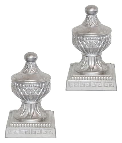 Zaunpfostenkappen, Metall-Zaunpfostenkappe, Aluminium-Metall-Garten-Terrassenzaun, wasserdichte Abdeckkappe, 2 Stück(120x120mm) von BTBTB