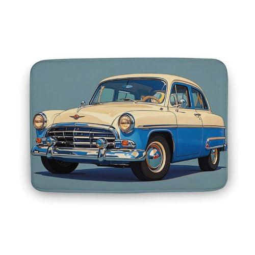 Fußmatte saugfähige Badematte für den Außenbereich, rutschfest, weich, Badezimmerteppich, 39,9 x 60,9 cm, Haustürmatte für Eingang, nostalgische Kunst, Autos, Teppich, waschbar, Türteppich für Fußmatte saugfähige Badematte für den Außenbereich, rutschfest, weich, Badezimmerteppich, 39,9 x 60,9 cm, Haustürmatte für Eingang, nostalgische Kunst, Autos, Teppich, waschbar, Türteppich für von BTCOWZRV
