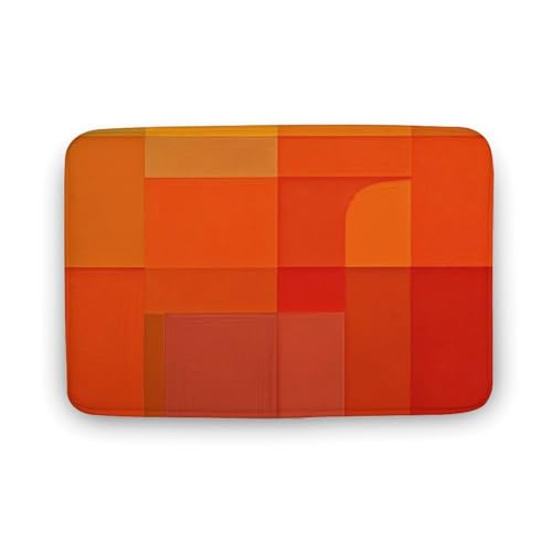 Fußmatte saugfähige Badematte für den Außenbereich, rutschfest, weich, Badezimmerteppich, 40 x 60 cm, Eingangstürmatte für Eingang, Orange und Grau, abstrakter Teppich, waschbar, Türteppich für Fußmatte saugfähige Badematte für den Außenbereich, rutschfest, weich, Badezimmerteppich, 40 x 60 cm, Eingangstürmatte für Eingang, Orange und Grau, abstrakter Teppich, waschbar, Türteppich für von BTCOWZRV