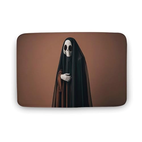 Fußmatte saugfähige Badematte für den Außenbereich, rutschfest, weich, Badezimmerteppich, 40 x 60 cm, Vordertürmatte für Eingang, schwarzer Sepia-Geisterteppich, waschbar, Türteppich für Innenraum Fußmatte saugfähige Badematte für den Außenbereich, rutschfest, weich, Badezimmerteppich, 40 x 60 cm, Vordertürmatte für Eingang, schwarzer Sepia-Geisterteppich, waschbar, Türteppich für Innenraum von BTCOWZRV