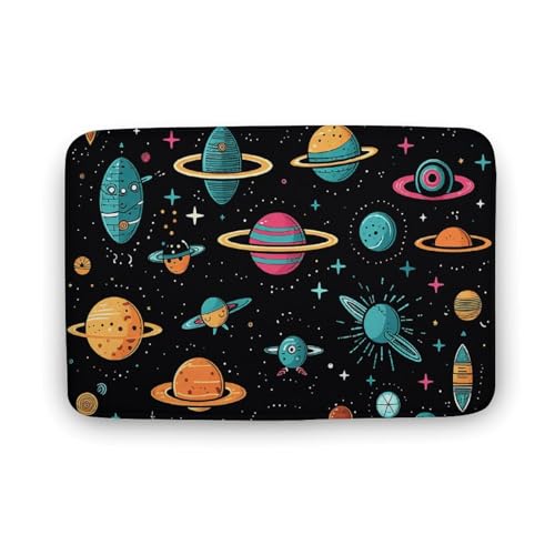 Fußmatte saugfähige Badematte für den Außenbereich, rutschfest, weich, Badezimmerteppich, 50 x 80 cm, Vordertürmatte für Eingang, skurriler Universumteppich, waschbar, Türteppich für Innenraum Fußmatte saugfähige Badematte für den Außenbereich, rutschfest, weich, Badezimmerteppich, 50 x 80 cm, Vordertürmatte für Eingang, skurriler Universumteppich, waschbar, Türteppich für Innenraum von BTCOWZRV
