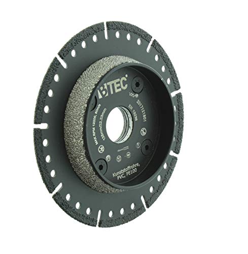 BTEC KG Rohr Trennscheibe Anfasscheibe 125 mm Trennscheibe für KG Rohr Flexscheibe für KG Rohr Diamanttrennscheibe PIPECUT KG-Rohr PVC Rohr PP Rohr und vieles mehr Trennscheibe 125mm x 22,23mm von BTEC