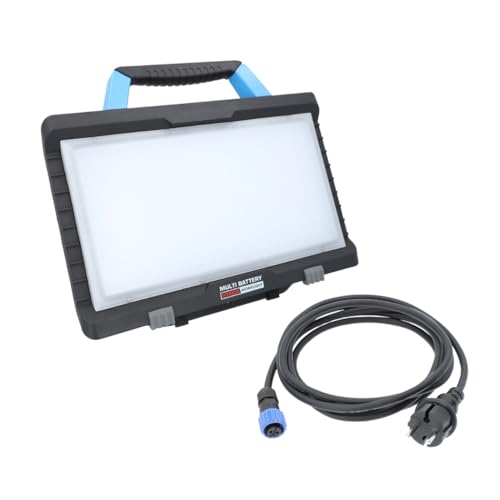 BTEC Worker Multi Akku 50 Watt Arbeitsleuchte IP54 LED Baustrahler Arbeitslampe Bauleuchte Werkstattlampe Baustellenlampe LED mit Anschlussleitung - OHNE AKKU von BTEC