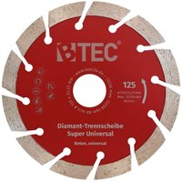 Diamanttrennscheibe 125x22,2 mm für Beton, Mauerwerk, Ziegel uvm. Diamant Trennscheibe 125 mm universal von BTEC