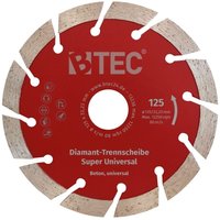 Btec - Diamanttrennscheibe 125x22,2 mm für Beton, Mauerwerk, Ziegel uvm. Diamant Trennscheibe 125 mm universal von BTEC