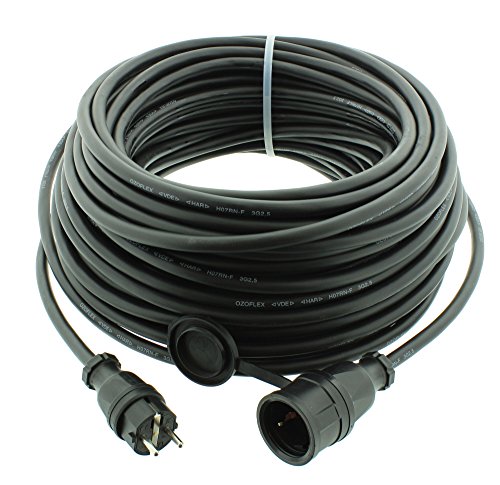 Gummi Verlängerungskabel H07RN-F 3G 2,5 mm² 50 Meter 230 V 16 A Verlängerung Schuko-Stecker/Kupplung Garten Baustelle Werkstatt Außenbereich Innenbereich Gewerbe Gummischlauchleitung Gummi Verlängerungskabel H07RN-F 3G 2,5 mm² 50 Meter 230 V 16 A Verlängerung Schuko-Stecker/Kupplung Garten Baustelle Werkstatt Außenbereich Innenbereich Gewerbe Gummischlauchleitung von BTEC