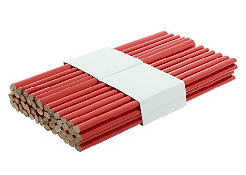 BTEC Zimmermannsbleistift rot, oval 250 mm 48 Stück von BTEC