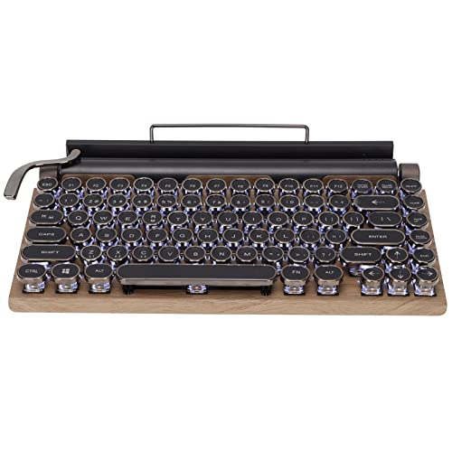 BTER Retro-Schreibmaschinen-Tastatur,83 Tasten Bluetooth 5.0 Einstellbare Schreibmaschinen-Stil Mechanische Kabelgebundene und Kabellose Tastatur,Gehobene Multi-Geräte-Verbindung Klassische Ho BTER Retro-Schreibmaschinen-Tastatur,83 Tasten Bluetooth 5.0 Einstellbare Schreibmaschinen-Stil Mechanische Kabelgebundene und Kabellose Tastatur,Gehobene Multi-Geräte-Verbindung Klassische Ho von BTER