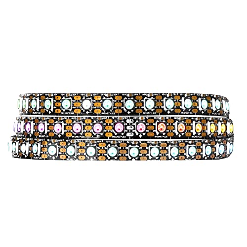 BTF-LIGHTING 1M 100 LEDs/Pixels/m WS2812B RGB Schwarz PCB Adressierbare Strip Streifen mit 5050 SMD LEDs 5V IP30 Nicht wasserdicht(Nicht inhalt Netzteil und Controller) von BTF-LIGHTING
