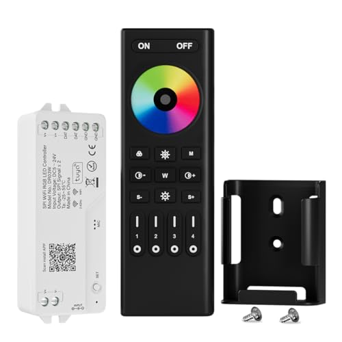 BTF-LIGHTING 2.4G WiFi SPI RGB LED Steuerung DR03W und RF-Fernbedienung RC03RFB Kit Unterstützt APP Steuerung Sprachsteuerung von Drittanbietern für WS2811 WS2812B WS2813 WS2815 usw. RGB LED Streifen BTF-LIGHTING 2.4G WiFi SPI RGB LED Steuerung DR03W und RF-Fernbedienung RC03RFB Kit Unterstützt APP Steuerung Sprachsteuerung von Drittanbietern für WS2811 WS2812B WS2813 WS2815 usw. RGB LED Streifen von BTF-LIGHTING