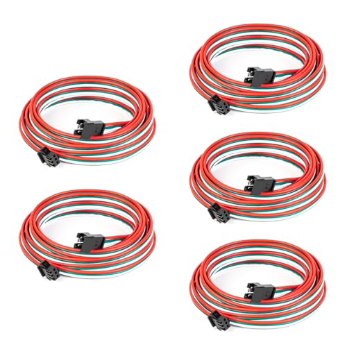 BTF-LIGHTING 3 Pin 20AWG JST SM LED Stecker 5pcs/Pack Männlich Weiblich Verbindungsstecker mit 2m Kabel für WS2812B WS2811 WS2814 SK6812 FCOB WS2811 IC LED Streifen ohne Löten Controller Draht BTF-LIGHTING 3 Pin 20AWG JST SM LED Stecker 5pcs/Pack Männlich Weiblich Verbindungsstecker mit 2m Kabel für WS2812B WS2811 WS2814 SK6812 FCOB WS2811 IC LED Streifen ohne Löten Controller Draht von BTF-LIGHTING