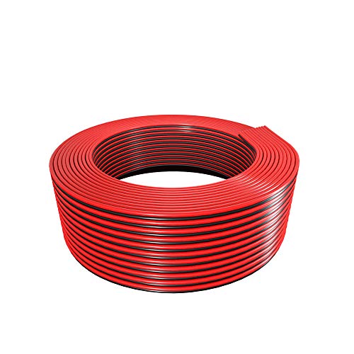 BTF-LIGHTING 32.8ft/10m 18AWG LED Streifen Lichtband Elektrisch Verlängerungskabel 2 polig Rot Schwarz Stand Anschluss Kabel Schnur für 3014 5630 Einfarbiges flexibles LED-Band Seil von BTF-LIGHTING
