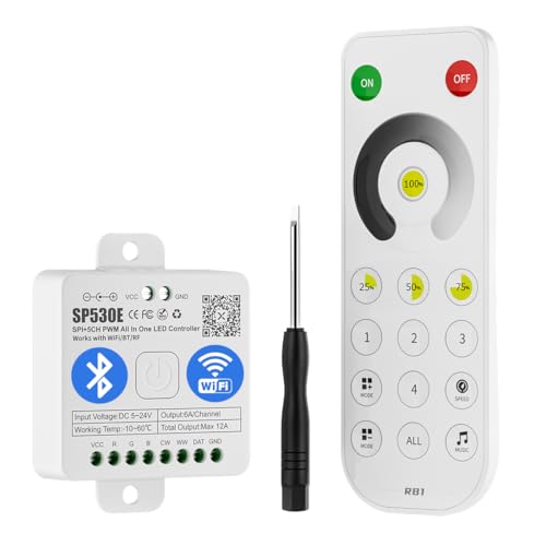 BTF-LIGHTING 4 Zonen 2.4GHz Dimmen RF Fernbedienung RB1 und SP530E WiFi Bluetooth Steuerung Kit Unterstützung FCOB COB SMD PWM oder SPI einfarbige LED Streifen DC5V DC12V DC24V BTF-LIGHTING 4 Zonen 2.4GHz Dimmen RF Fernbedienung RB1 und SP530E WiFi Bluetooth Steuerung Kit Unterstützung FCOB COB SMD PWM oder SPI einfarbige LED Streifen DC5V DC12V DC24V von BTF-LIGHTING