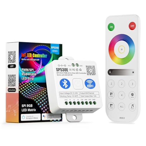 BTF-LIGHTING 4 Zonen 2.4GHz RF Fernbedienung RB3&SP530E WiFi Bluetooth Steuerung Kit Unterstützt FCOB COB SMD PWM SPI RGB RGBW LED Streifen WS2811 WS2812B WS2814 WS2815 SK6812 IC etc DC5V DC12V DC24V BTF-LIGHTING 4 Zonen 2.4GHz RF Fernbedienung RB3&SP530E WiFi Bluetooth Steuerung Kit Unterstützt FCOB COB SMD PWM SPI RGB RGBW LED Streifen WS2811 WS2812B WS2814 WS2815 SK6812 IC etc DC5V DC12V DC24V von BTF-LIGHTING