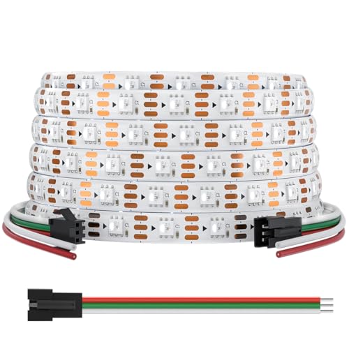 BTF-LIGHTING 5050SMD SK6812 IC RGBW 4in1 Adressierbarer LED-Streifen RGB+Naturweiß 4500K DC12V 5M 60LEDs/m Weiß PCB Dreamcolor Chasing Farbe IP65 Wasserdicht LED-Band für DIY Dekoration(nur Streifen) von BTF-LIGHTING
