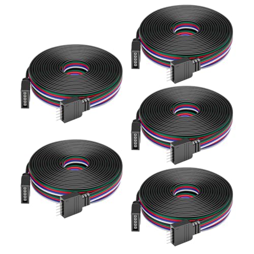BTF-LIGHTING 5PIN 22AWG JST SM LED Stecker 5Stück/Pack männliche Buchse mit 2m Kabel für PWM SMD FCOB RGBW LED Streifen ohne Löten Controller Draht BTF-LIGHTING 5PIN 22AWG JST SM LED Stecker 5Stück/Pack männliche Buchse mit 2m Kabel für PWM SMD FCOB RGBW LED Streifen ohne Löten Controller Draht von BTF-LIGHTING