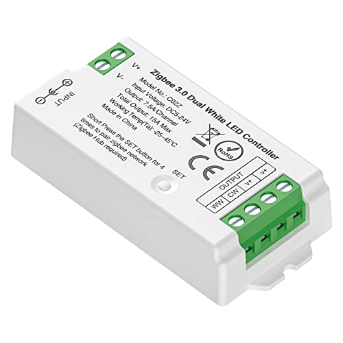 BTF-LIGHTING C02Z CCT Zigbee 3.0 LED Controller für 5050 CCT COB CCT LED Streifen Sprachsteuerung Dimmen Kompatibel mit Bridge Tuya Dual-Mode Gateway(Nicht inhalt Gateway) BTF-LIGHTING C02Z CCT Zigbee 3.0 LED Controller für 5050 CCT COB CCT LED Streifen Sprachsteuerung Dimmen Kompatibel mit Bridge Tuya Dual-Mode Gateway(Nicht inhalt Gateway) von BTF-LIGHTING
