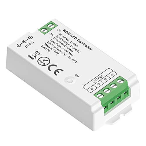 BTF-LIGHTING C03RF 2.4Ghz RGB LED Controller für RGB LED Streifen Farbe ändern Kompatibel mit RC03RFB WR01RF Fernbedienung Funktionen erweitern Arbeit mit RF Tuya Gateway(Nicht inhalt Gateway) von BTF-LIGHTING