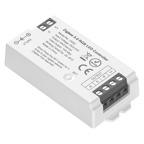 BTF-LIGHTING C03Z RGB Zigbee 3.0 LED Controller für 5050 RGB COB RGB LED Streifen Sprachsteuerung Dimmen Kompatibel mit Bridge Tuya Dual-Mode Gateway(Nicht inhalt Gateway) BTF-LIGHTING C03Z RGB Zigbee 3.0 LED Controller für 5050 RGB COB RGB LED Streifen Sprachsteuerung Dimmen Kompatibel mit Bridge Tuya Dual-Mode Gateway(Nicht inhalt Gateway) von BTF-LIGHTING
