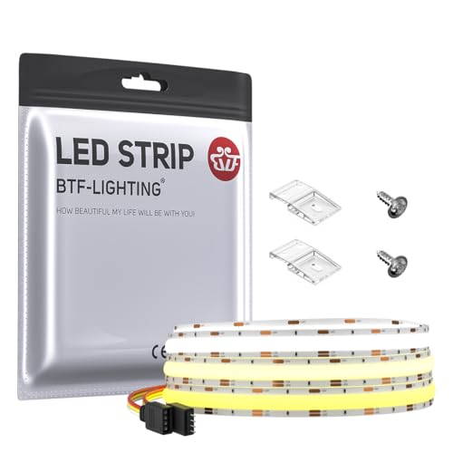 BTF-LIGHTING FCOB COB FOB Flexibler High Density CCT-LED-Streifen 1M 640LEDs Abstimmbar 3000K-6000K CRI>90 Dimmbares verformbares LED-Lichtband für Schlafzimmerküche Innendekoration DC24V 14W BTF-LIGHTING FCOB COB FOB Flexibler High Density CCT-LED-Streifen 1M 640LEDs Abstimmbar 3000K-6000K CRI>90 Dimmbares verformbares LED-Lichtband für Schlafzimmerküche Innendekoration DC24V 14W von BTF-LIGHTING
