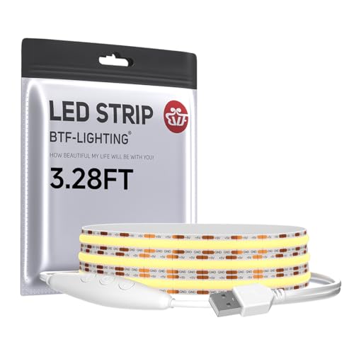 BTF-LIGHTING FCOB COB LED-Streifenleuchten USB-betrieben 1m 320LEDs Dimmbar Naturweiß 90+ Höhe CRI 5V7W Flexibel Hohe Dichte Für TV Hintergrundbeleuchtung PC Schlafzimmer Küche Home DIY Dekoration BTF-LIGHTING FCOB COB LED-Streifenleuchten USB-betrieben 1m 320LEDs Dimmbar Naturweiß 90+ Höhe CRI 5V7W Flexibel Hohe Dichte Für TV Hintergrundbeleuchtung PC Schlafzimmer Küche Home DIY Dekoration von BTF-LIGHTING