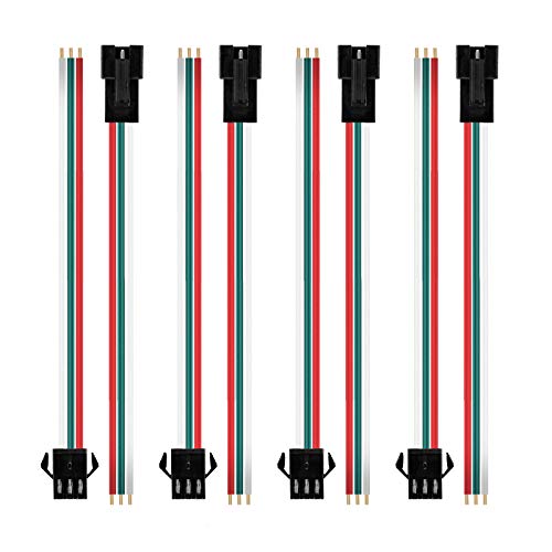 BTF-LIGHTING JST SM 3 Pin Stecker Verbindungsstecker For WS2812B WS2811 WS2812 LED-Streifen weiblich männlich Stecker 15cm Kabel 10 Paare von BTF-LIGHTING