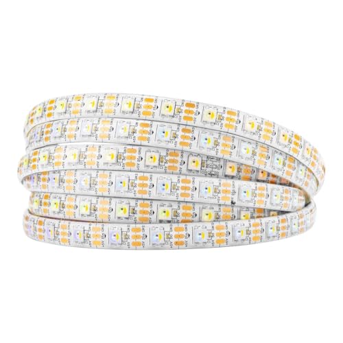 BTF-LIGHTING RGBW RGBNW Naturweiß SK6812 (ähnlich WS2812B) 5m 60LEDs/Pixels/m 300LEDs Individuell adressierbar Flexibel 4 farbe in 1 LED Traumfarbe LED Streifen Wasserdicht IP65 DC5V von BTF-LIGHTING