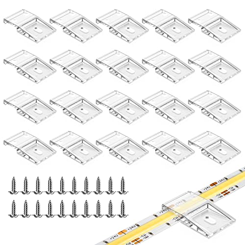BTF-LIGHTING Transparente Lichtstreifen-Clips selbstklebend mit Schrauben Montage Klammern Halter 20Pcs LED starke Befestigung Clips für 10MM Breite LED-Streifen Lichterkette Nur für den Innenbereich BTF-LIGHTING Transparente Lichtstreifen-Clips selbstklebend mit Schrauben Montage Klammern Halter 20Pcs LED starke Befestigung Clips für 10MM Breite LED-Streifen Lichterkette Nur für den Innenbereich von BTF-LIGHTING