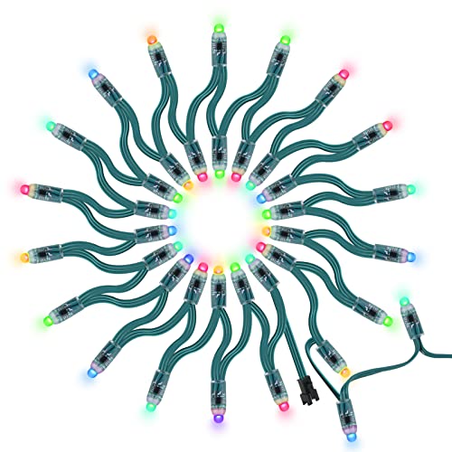 BTF-LIGHTING WS2811 Diffused Digital RGB LED Pixel String Light 12mm Individuell adressierbare runde LED Module 3.5m 50pcs/String IP68 Wasserdicht DC5V Grüner Draht für Draußen & Innen BTF-LIGHTING WS2811 Diffused Digital RGB LED Pixel String Light 12mm Individuell adressierbare runde LED Module 3.5m 50pcs/String IP68 Wasserdicht DC5V Grüner Draht für Draußen & Innen von BTF-LIGHTING