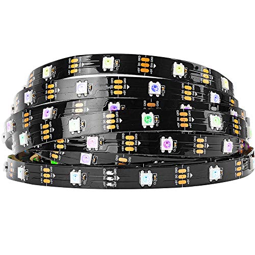 BTF-LIGHTING WS2812B 5M 30 LEDs/Pixels/m 150LEDs RGB adressierbare Streifen mit 5050 SMD LEDs 5V Wasserdicht in Rohr IP30(Nicht inhalt Netzteil und Controller) von BTF-LIGHTING