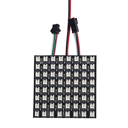 BTF-LIGHTING WS2812B ECO RGB-Legierung Drähte 5050 SMD individuell adressierbar 8×8 64 Pixel LED-Matrix Flexible FCB-Vollfarbe funktioniert mit K-1000C, SP107E usw. Steuerungen Bild Video Textanzeige von BTF-LIGHTING