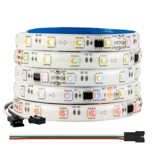 BTF-LIGHTING WS2814 4in1 RGBW Addressierbare LED Streifen RGB+Warmweiß 5050SMD+WS2814RGBIC 5M 300LEDs DC24V PCB Weiß IP65 Wasserdicht Traumfarbe für Heimdekoration DIY-Projekt BTF-LIGHTING WS2814 4in1 RGBW Addressierbare LED Streifen RGB+Warmweiß 5050SMD+WS2814RGBIC 5M 300LEDs DC24V PCB Weiß IP65 Wasserdicht Traumfarbe für Heimdekoration DIY-Projekt von BTF-LIGHTING