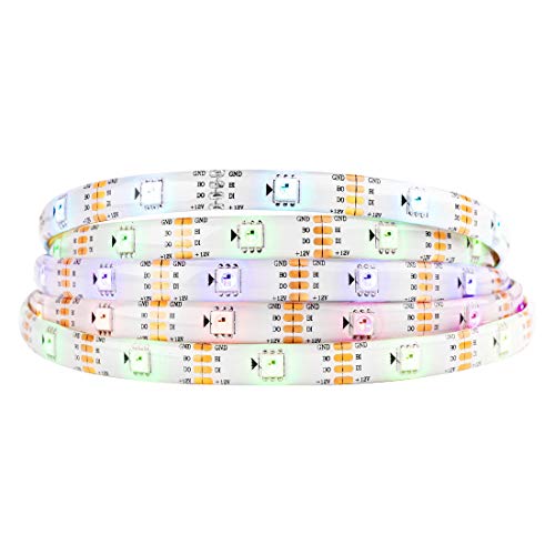 BTF-LIGHTING WS2815 (aktualisiert WS2812B) 5m 150 individuell digital adressierbare Pixel RGB-Dual-Signal-LED Flexibles Lichtband 5050 SMD IP65 wasserdicht Magic Dream Color DC12V Weiß PCB von BTF-LIGHTING