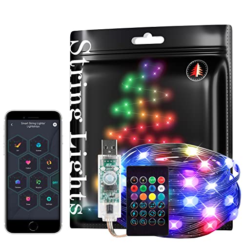 Intelligente String Lichter RGB IC WS2812B IC 5m 50leds USB IP67 Wasserdicht Schwarz Kabel USB LED String Lights mit 24Tasten LED Remote Music Sync Lustige Modi Farbe Chasing für Heimdekoration Party Intelligente String Lichter RGB IC WS2812B IC 5m 50leds USB IP67 Wasserdicht Schwarz Kabel USB LED String Lights mit 24Tasten LED Remote Music Sync Lustige Modi Farbe Chasing für Heimdekoration Party von BTF-LIGHTING