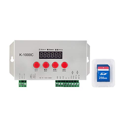 BTF-LIGHTING K-1000C (T-1000S aktualisiert) WS2812B APA102C SK6812 WS2811 WS2801 LED-Streifen 1536 Pixel Controller DC5-24V Adressierbarer programmierbarer Controller mit SD-Karte von BTF-LIGHTING