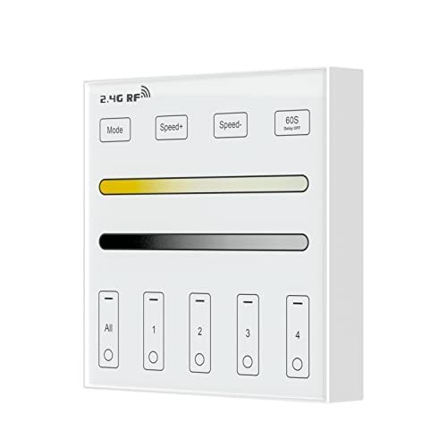 BTF-LIGHTING WR02RF Wireless 2,4G RF 4 Zonen Einfarbig/CCT Wandmontage Smart Panel Fernbedienung Angetrieben durch 2pcs AAA Batteries 3V Arbeit mit LM052 LM053 C01W C02W usw Controller BTF-LIGHTING WR02RF Wireless 2,4G RF 4 Zonen Einfarbig/CCT Wandmontage Smart Panel Fernbedienung Angetrieben durch 2pcs AAA Batteries 3V Arbeit mit LM052 LM053 C01W C02W usw Controller von BTF-LIGHTING