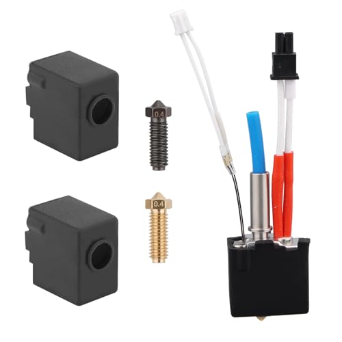 BTFO Hotend Kit für Kobra 2 Neo Pro Plus Max, Hotend Druckkopf Extruder Kit mit 1x Hotend Zubehör 2x Silikon Schläuchen 2x gehärteten Stahl und Kupfer Düsen von BTFO