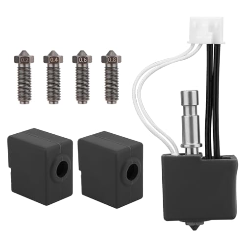 BTFO Hotend Kit für Kobra S1 Combo ACE Pro, Druckkopf Extruder Kit mit 1stk Hotend Zubehör 2stk Silikon Schläuchen 4stk gehärteten Stahldüsen von BTFO