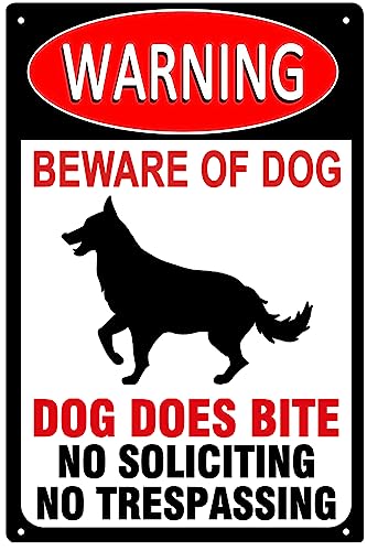 Aluminium-Warnschilder, lustige Warnschilder mit Aufschrift "Beware of Dog", Hunde-Warnschilder, Zauntor, Outdoor-Dekoration, 20,3 x 30,5 cm Aluminium-Warnschilder, lustige Warnschilder mit Aufschrift "Beware of Dog", Hunde-Warnschilder, Zauntor, Outdoor-Dekoration, 20,3 x 30,5 cm von BTFSigns