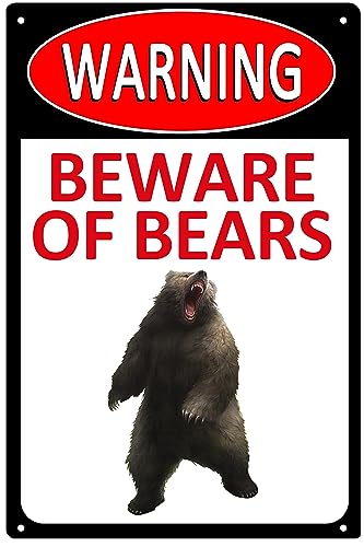 Metallschild mit Aufschrift "Warning Beware of Bear", lustige Bären, Aluminiumschild, Retro-Wandkunst, Dekoration, 15,2 x 20,3 cm Metallschild mit Aufschrift "Warning Beware of Bear", lustige Bären, Aluminiumschild, Retro-Wandkunst, Dekoration, 15,2 x 20,3 cm von BTFSigns