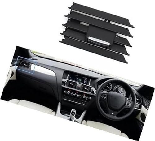 BTFWM Armaturenbrett-Entlüftungsöffnung, Auto vorne links, rechts, Mitte, Klimaanlage, AC-Entlüftungsgitter, Auslasslaschenclip, for, X3 X4 F25 F26 2011–2018 Lüftungsclip(BLACK RHD-Front Left) von BTFWM