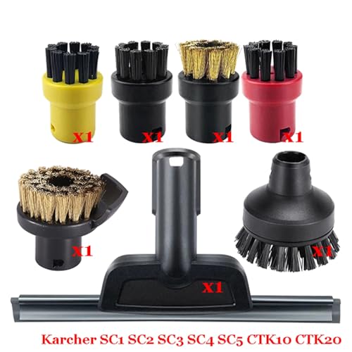 BTFWM Dampf Staubsauger Maschine SC1 SC2 SC3 SC4 SC5 SC7 CTK10 CTK20 Teile Pinsel Kopf Leistungsstarke Düse Zubehör Dampfreiniger-Zubehör(Set-17) von BTFWM