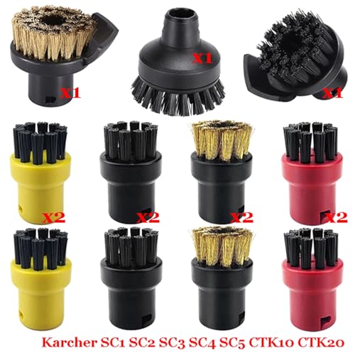 BTFWM Dampf Staubsauger Maschine SC1 SC2 SC3 SC4 SC5 SC7 CTK10 CTK20 Teile Pinsel Kopf Leistungsstarke Düse Zubehör Dampfreiniger-Zubehör(Set-2) von BTFWM
